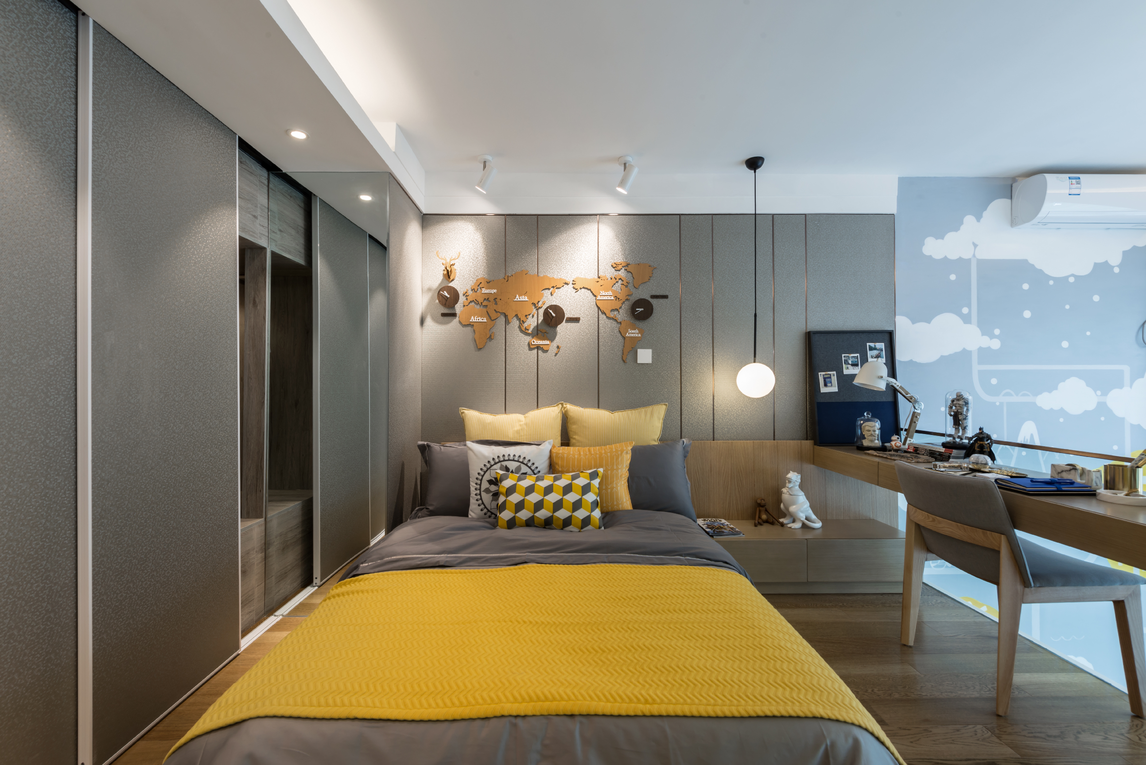 龍湖九里晴川-現代簡約-臥室設計效果圖