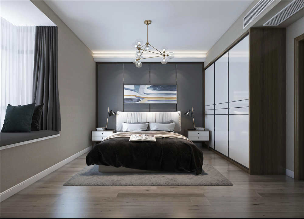 龍湖九里晴川-現(xiàn)代簡約-臥室設(shè)計效果圖
