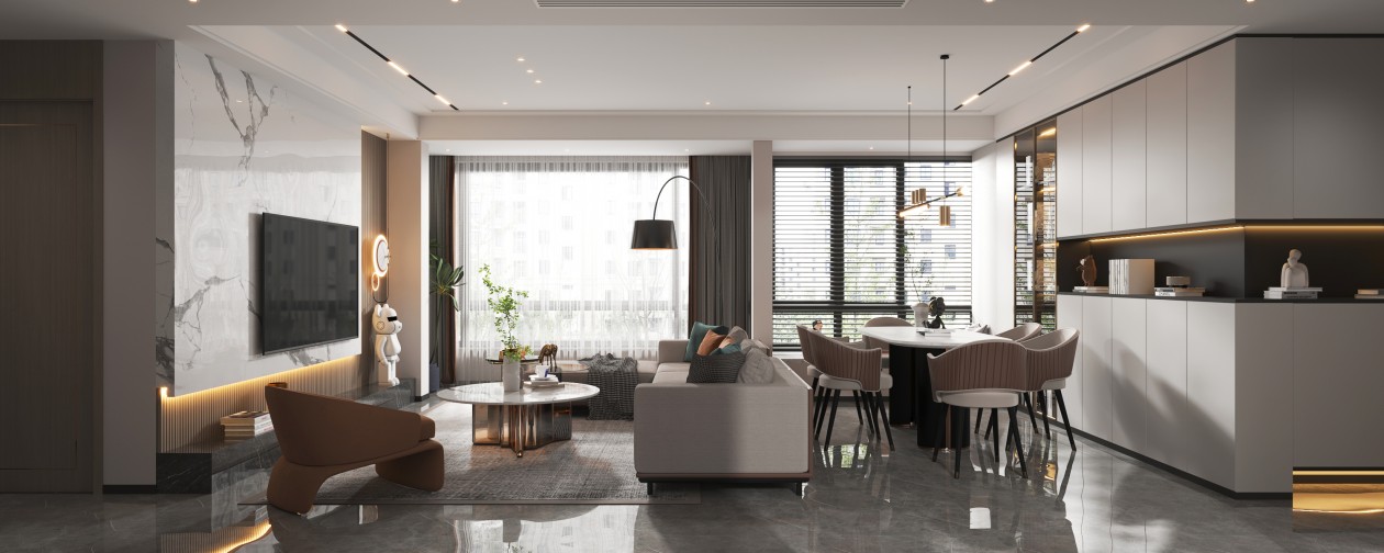 龍湖九里晴川-現(xiàn)代簡約-臥室設計效果圖